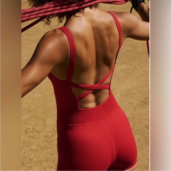 FP Movement Good Karma Runsie in Red -L/XL - Picture 2 of 4